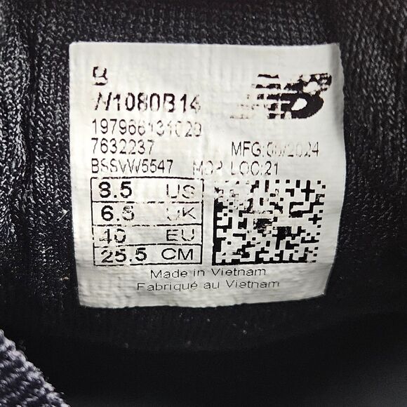 New Balance FF X 1080v14 Women's Size 8.5 Black White Running Shoes Sneakers - Picture 12 of 14